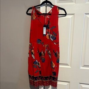 Vero Moda Red Sundress Sleeveless Scoop Neck Midi